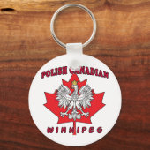 Winnipeg Pools Canadees Leaf Sleutelhanger (Voorkant)