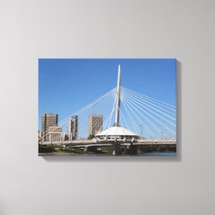 Winnipeg Provencher Bridge Canvas Afdruk