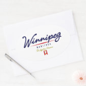 Winnipeg Script Ovale Sticker (Envelop)