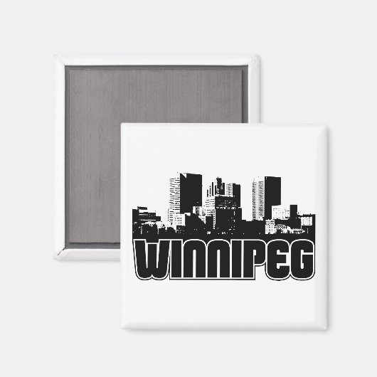 Winnipeg Skyline Magneet (Voorkant / Achterkant)