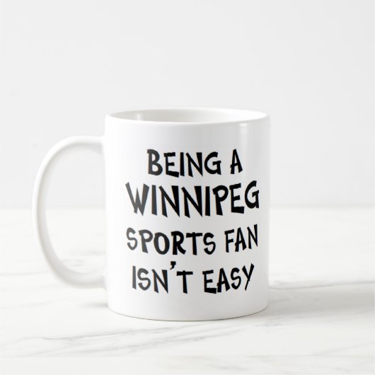 winnipeg sports fan, being coffee mug (Gauche)