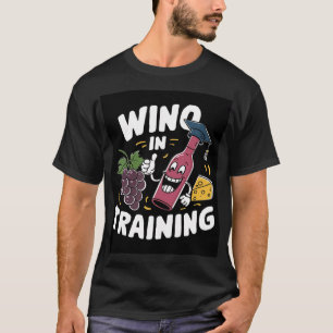 Wino in opleiding Cartoon ontwerp T-shirt