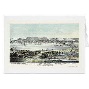 Winona, carte panoramique de manganèse - 1874