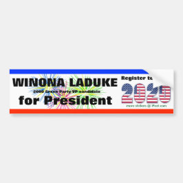 WINONA LADUKE VOOR PRESIDENT 2020 - BUMPERSTICKER