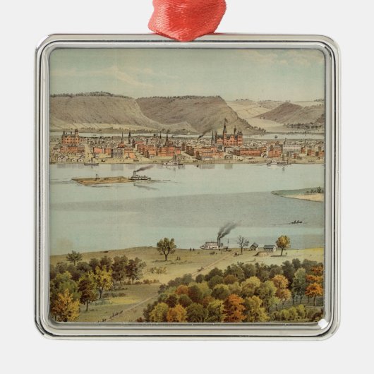 Winona, Minnesota Metalen Ornament (Voorkant)