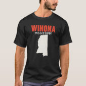 Winona Mississippi USA State America Travel Missis T-shirt (Voorkant)