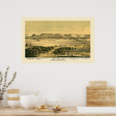Winona, MN Panorama Map - 1867 Poster (Keuken)