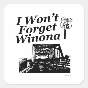 Winona op 66 vierkante sticker