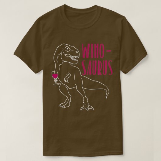 Winosaur Wine Drink Dinosaur Novelty Wine Gift T-shirt (Design voorkant)
