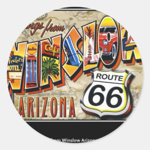 winslow arizona ronde sticker