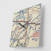 Winslow Arizona Route 66 Map Vierkante Klok (Hoek)