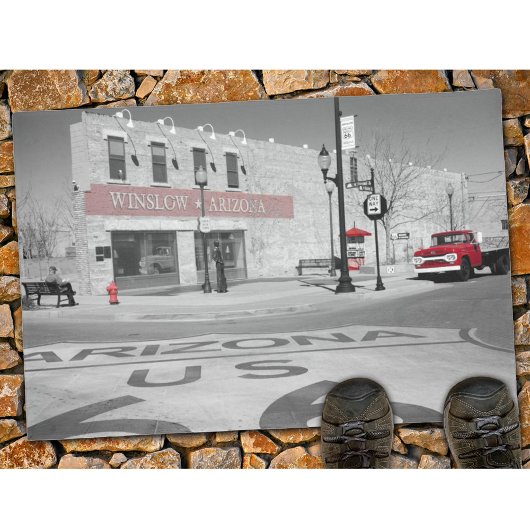 Winslow Arizona Route 66 Red Splash Foto Deurmat