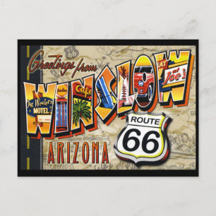Winslow Arizona vintage ansichtkaart Briefkaart