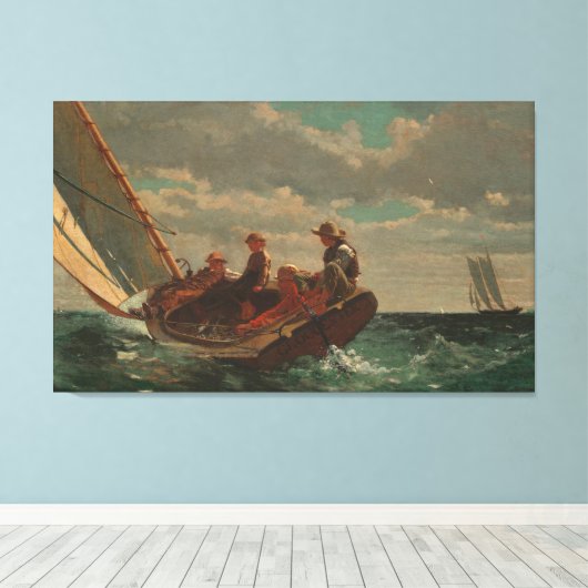  Winslow Homer A Fair Wind Canvas Afdruk (Insitu (Houten vloer))