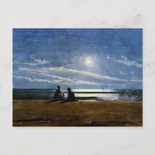 Winslow Homer aquarel, Moonlight Briefkaart