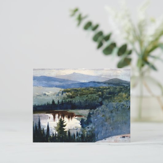 Winslow Homer art, Indiaas dorp, Adirondacks Briefkaart (Staand voorkant)