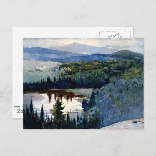 Winslow Homer art, Indiaas dorp, Adirondacks Briefkaart (Voorkant / Achterkant)