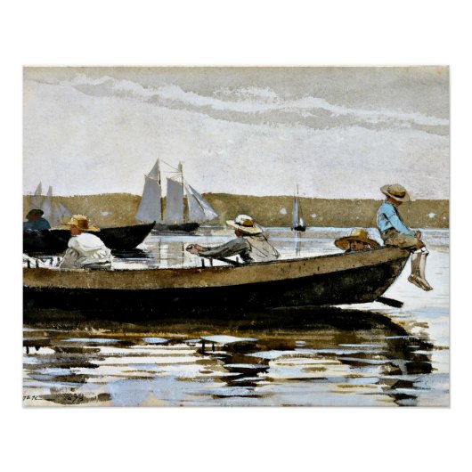 Winslow Homer - Boys in een Dory Perfect Poster (Voorkant)
