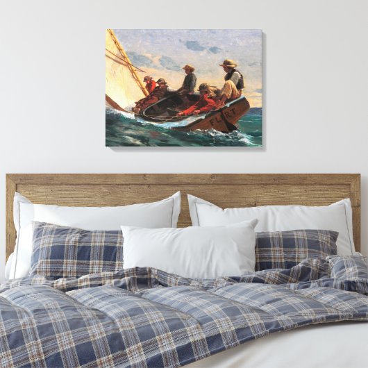Winslow Homer "Breezing Up (a Fair Wind)"-Poster Canvas Afdruk (Insitu (Slaapkamer))