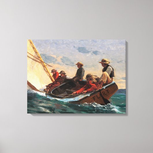 Winslow Homer "Breezing Up (a Fair Wind)"-Poster Canvas Afdruk (Voorkant)