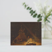  Winslow Homer Camp Fire Briefkaart (Staand voorkant)