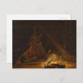  Winslow Homer Camp Fire Briefkaart (Voorkant / Achterkant)
