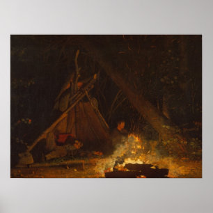  Winslow Homer Camp Fire Poster