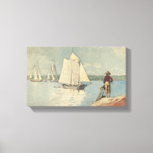 Winslow Homer Clear Sailing Canvas Afdruk (Voorkant)
