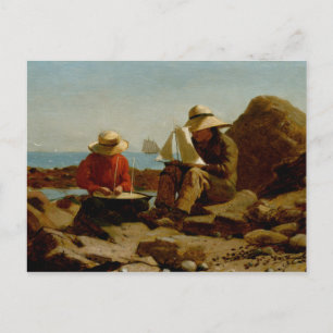 Winslow Homer - De Boat Builders Briefkaart