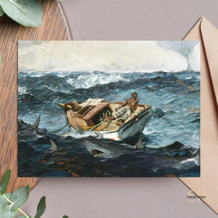 Winslow Homer De Golfstroom Schilderij Kunst Print Briefkaart