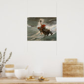Winslow Homer - De levenslijn Poster (Keuken)