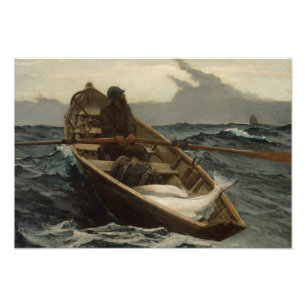 Winslow Homer - de Mistwaarschuwing Foto Afdruk