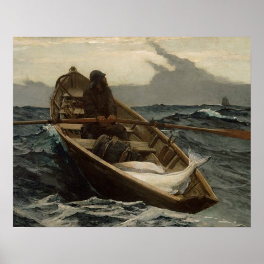Winslow Homer - de Mistwaarschuwing Poster (Voorkant)