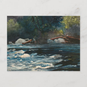 Winslow Homer - De Rapids, de Hudson rivier Briefkaart