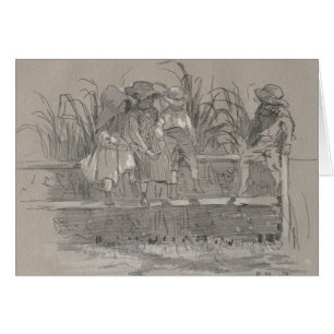 Winslow Homer - Enfants assis sur une clôture