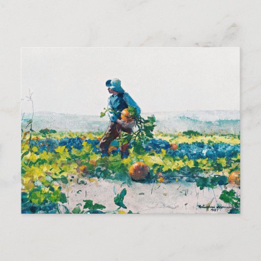 Winslow Homer - Farmer's Boy, fijne kunst, Briefkaart (Voorkant)