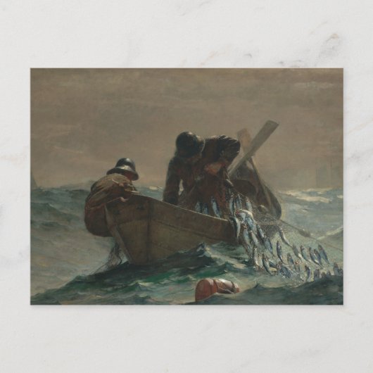 Winslow Homer - het haringnet Briefkaart (Voorkant)