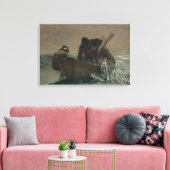 Winslow Homer - het haringnet Canvas Afdruk (Insitu (Woonkamer))
