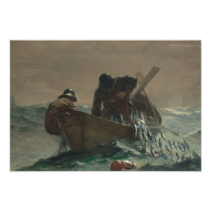 Winslow Homer - het haringnet Foto Afdruk