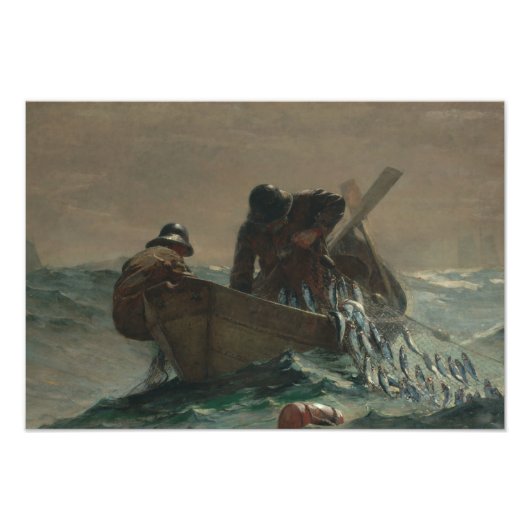 Winslow Homer - het haringnet Foto Afdruk (Voorkant)