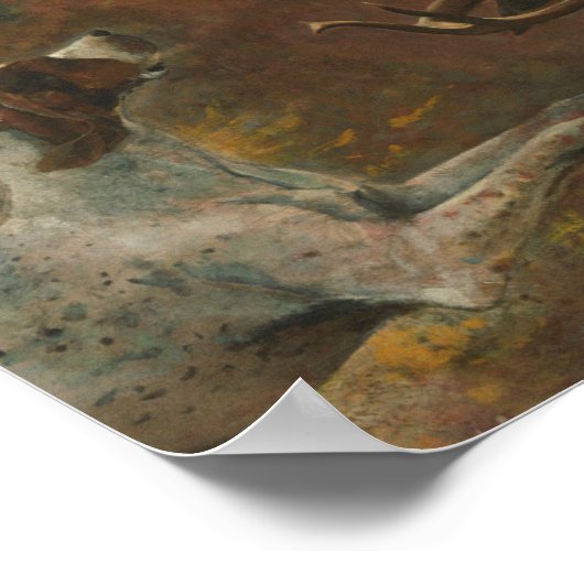 Winslow Homer - Huntsman en Dogs Poster (Hoek)