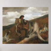 Winslow Homer - Huntsman en Dogs Poster (Voorkant)