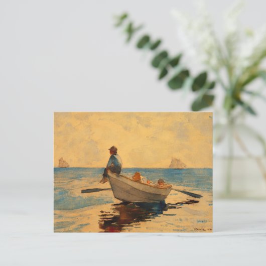 Winslow Homer Jongens in een Dory Briefkaart (Staand voorkant)