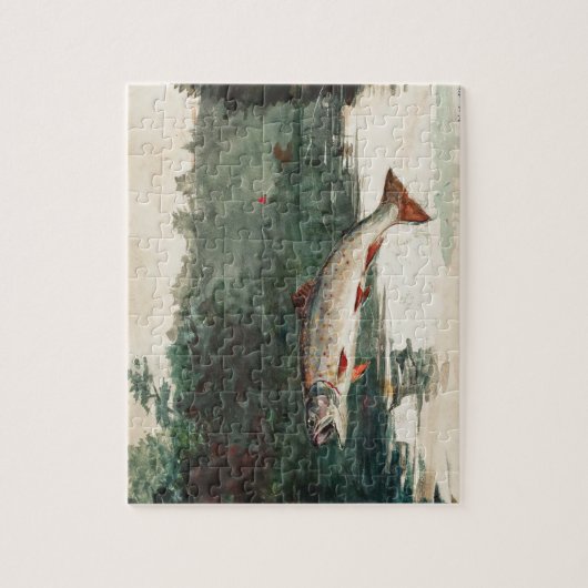 Winslow Homer Leaping-forel Legpuzzel (Verticaal)