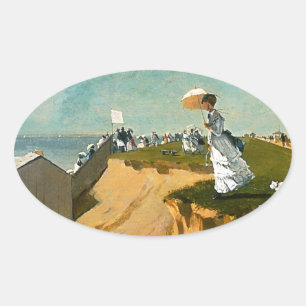 Winslow Homer - Long Branch, New Jersey Ovale Sticker
