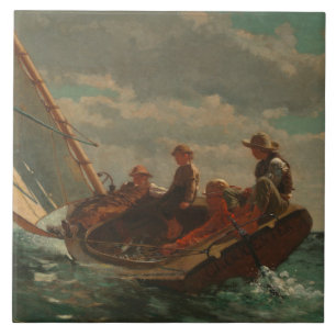 Winslow Homer - Opbroeden (een eerlijke wind) Tegeltje