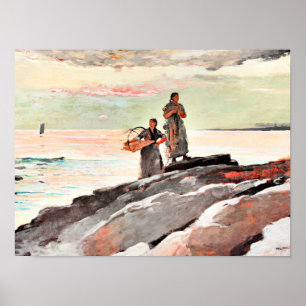 Winslow Homer - Saco Bay, beroemd schilderij Poster