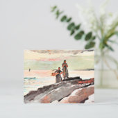 Winslow Homer - Saco Bay, mooie kunst, Briefkaart (Staand voorkant)
