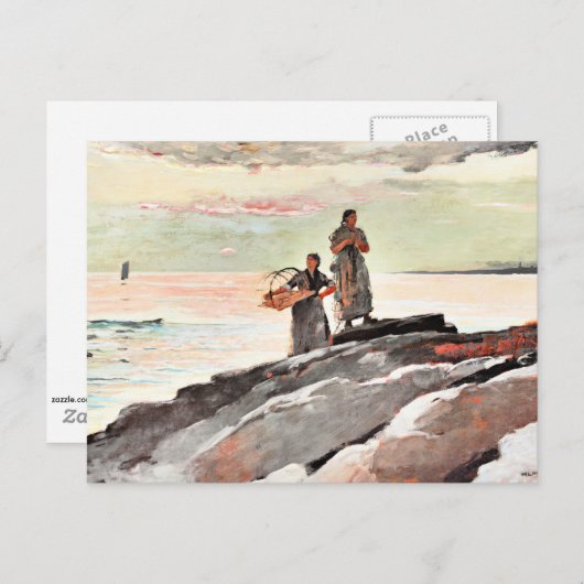 Winslow Homer - Saco Bay, mooie kunst, Briefkaart (Voorkant / Achterkant)