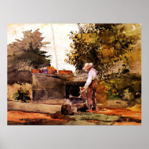 Winslow Homer schilderij, bij The Well Poster